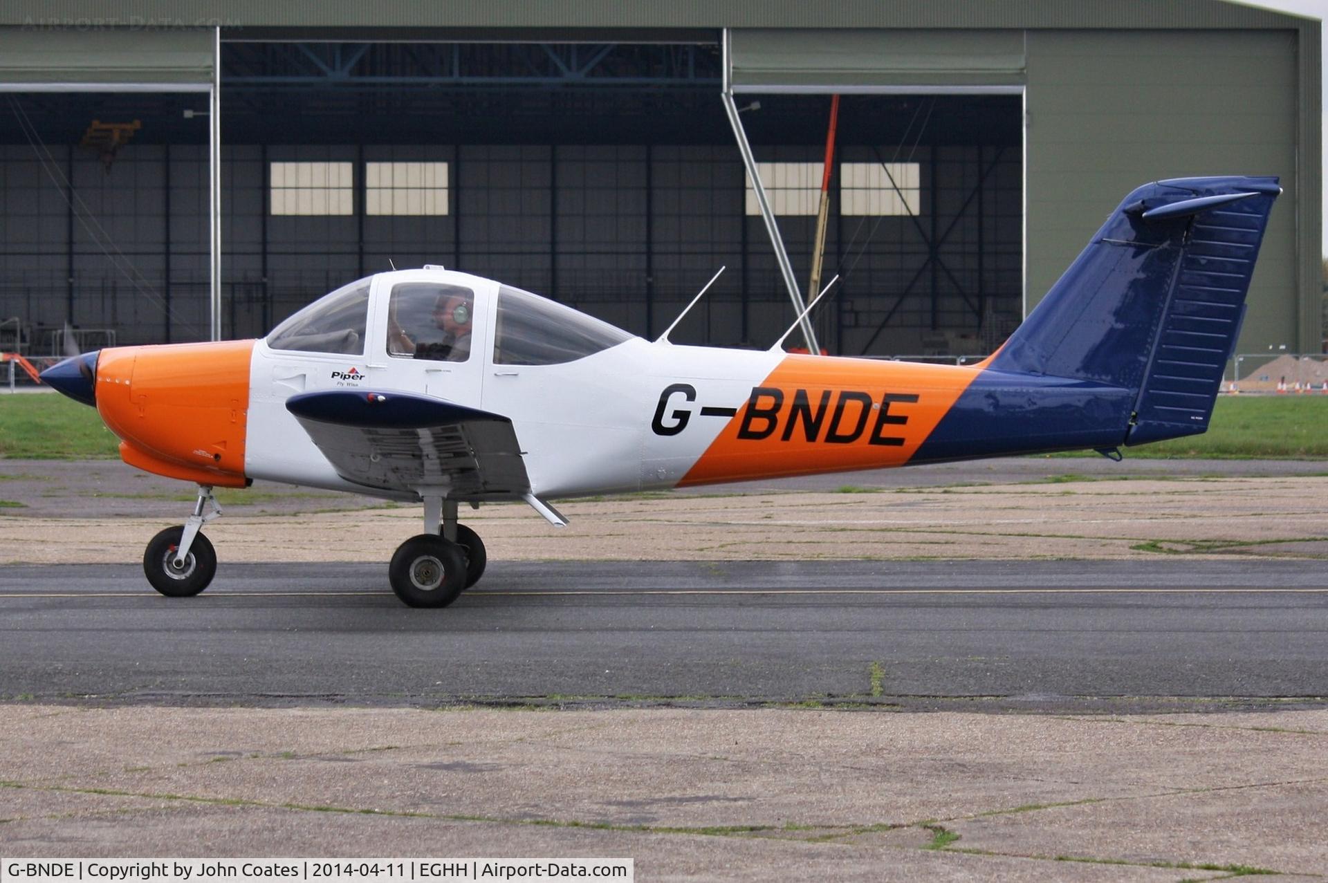 G-BNDE, 1979 Piper PA-38-112 Tomahawk Tomahawk C/N 38-79A0363, Resident taxiing home