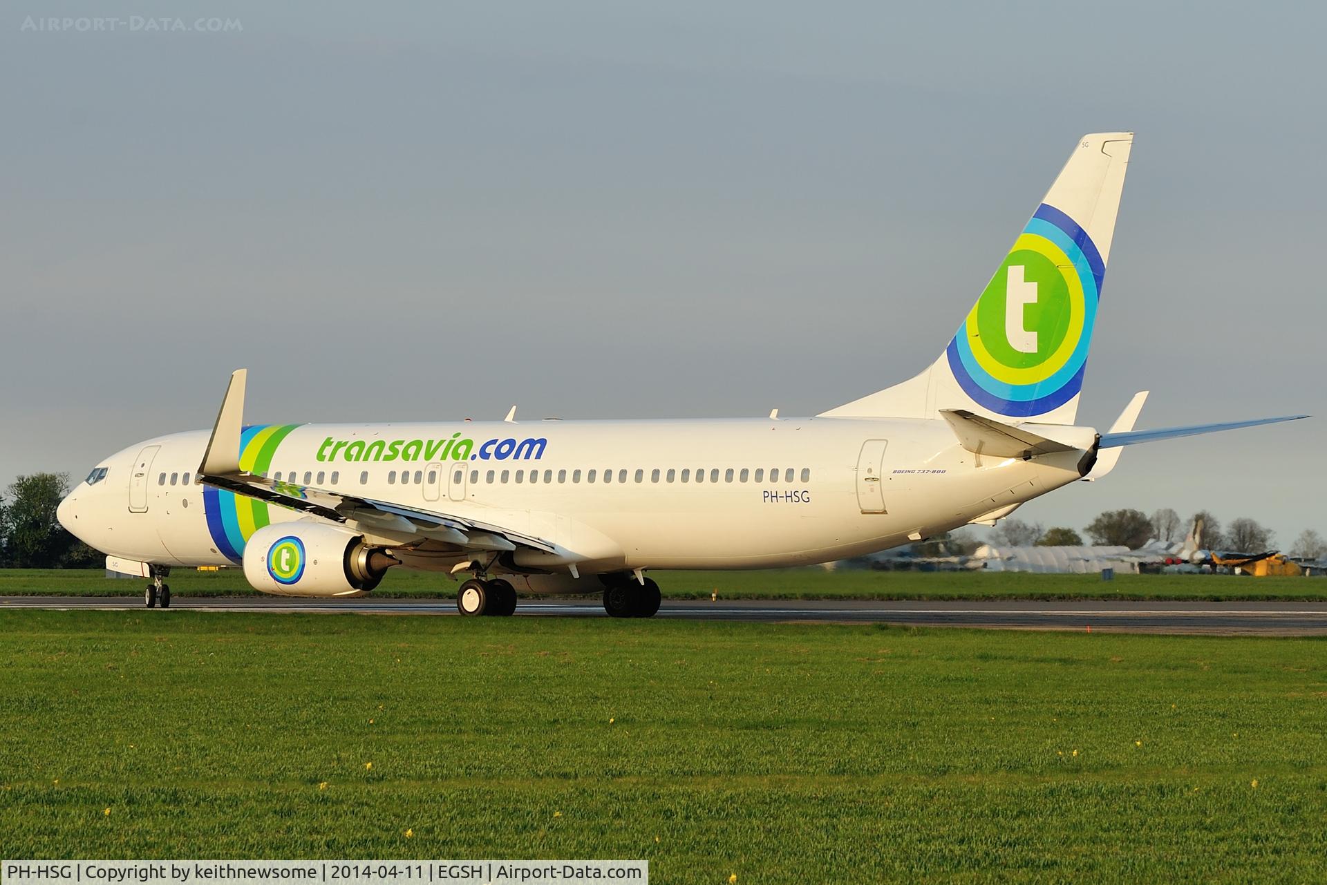PH-HSG, 2012 Boeing 737-8K2 C/N 39262, Leaving following maintenance !