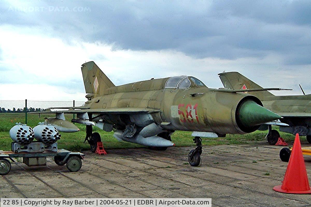 22 85, 1969 Mikoyan-Gurevich MiG-21M C/N 960508, Mikoyan-Gurevich MiG-21M Fishbed [960508] (German Air Force) Rothenburg-Gorlitz~D 21/05/2004
