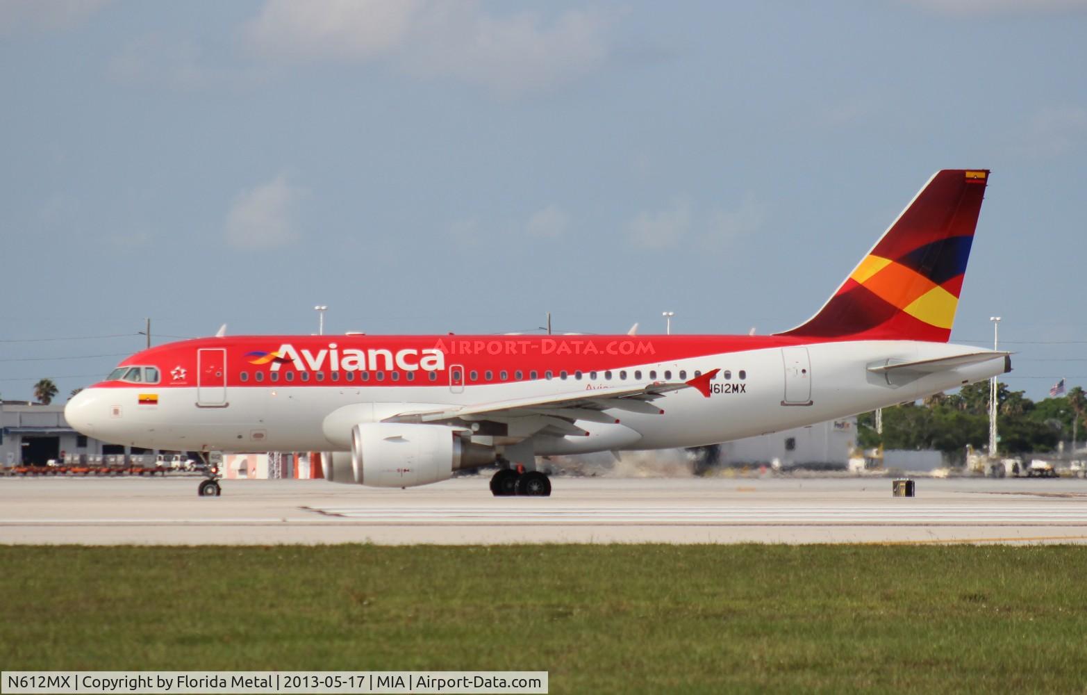 N612MX, 2001 Airbus A319-112 C/N 1612, Avianca A319