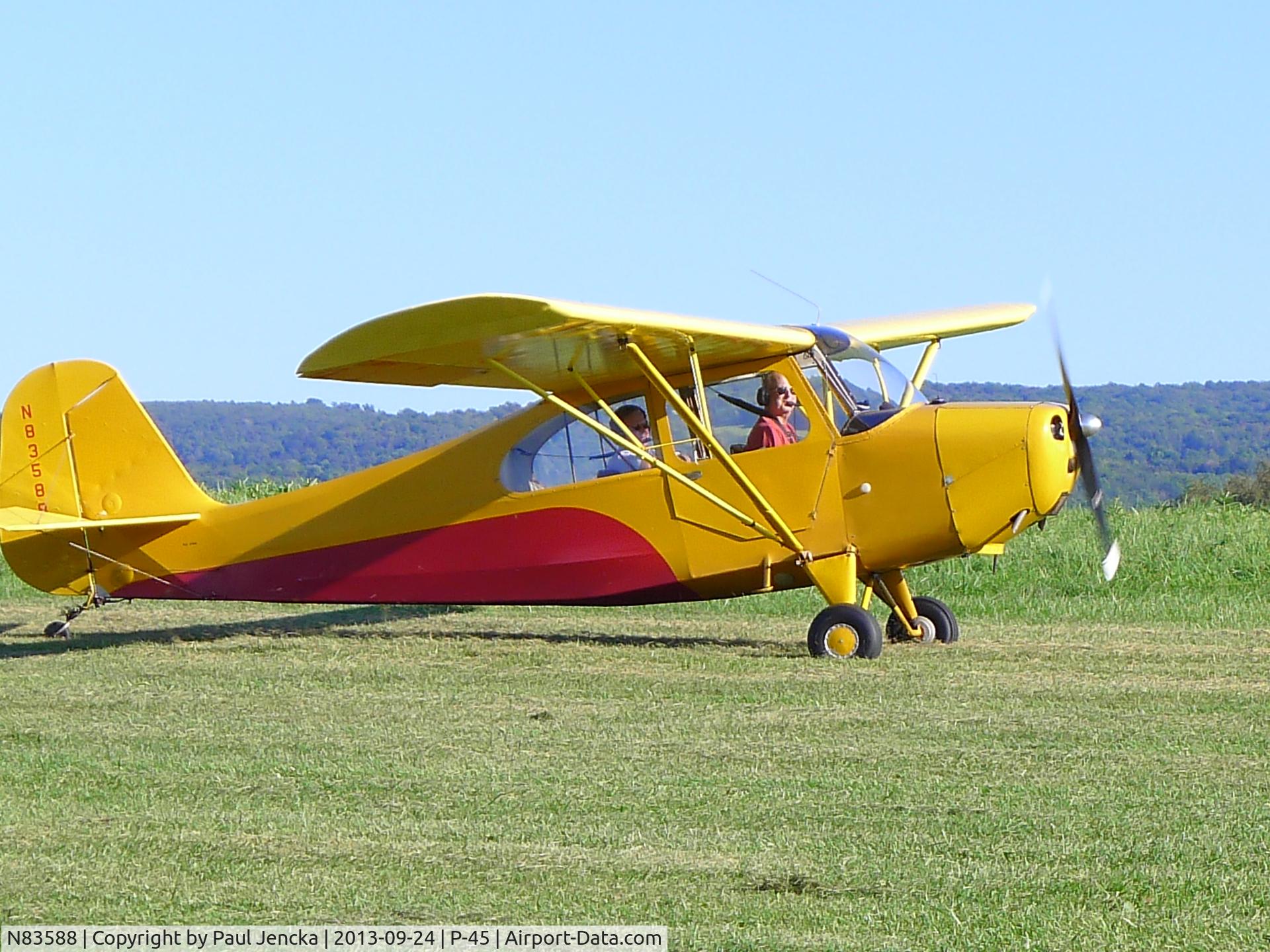 N83588, 1946 Aeronca 7AC Champion C/N 7AC-2264, N83588, which is owned by the Air Emergency Service Flying Club, is flying regularly in southwestern Pennsylvania.