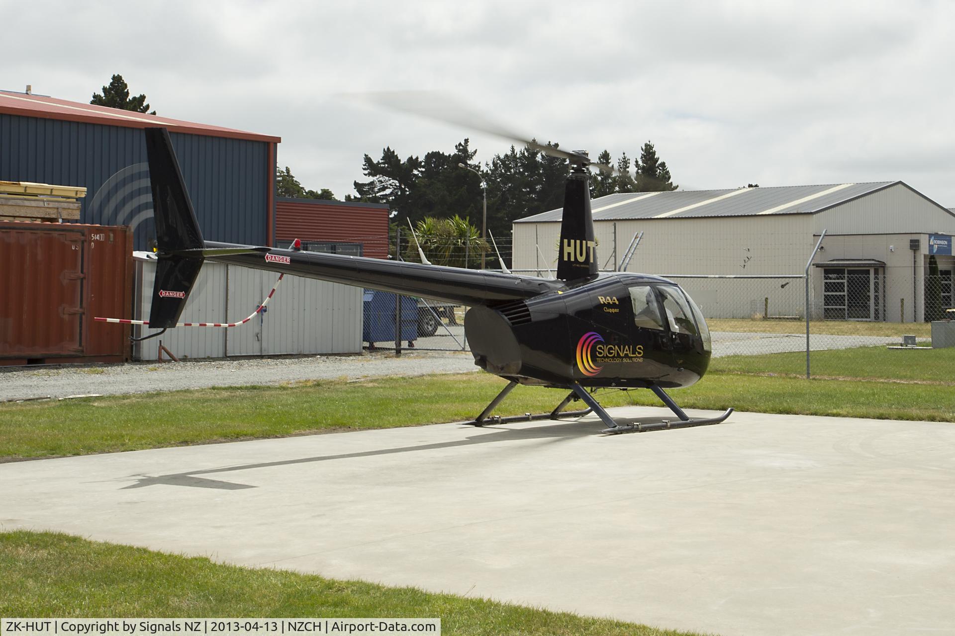 ZK-HUT, 2002 Robinson R44 C/N 1154, ZK-HUT Owned by Signals NZ Limited, 12 Birmingham Drive, Middleton, Christchurch, New Zealand.
Used for Sales and Service of Radio Communications Equipment.