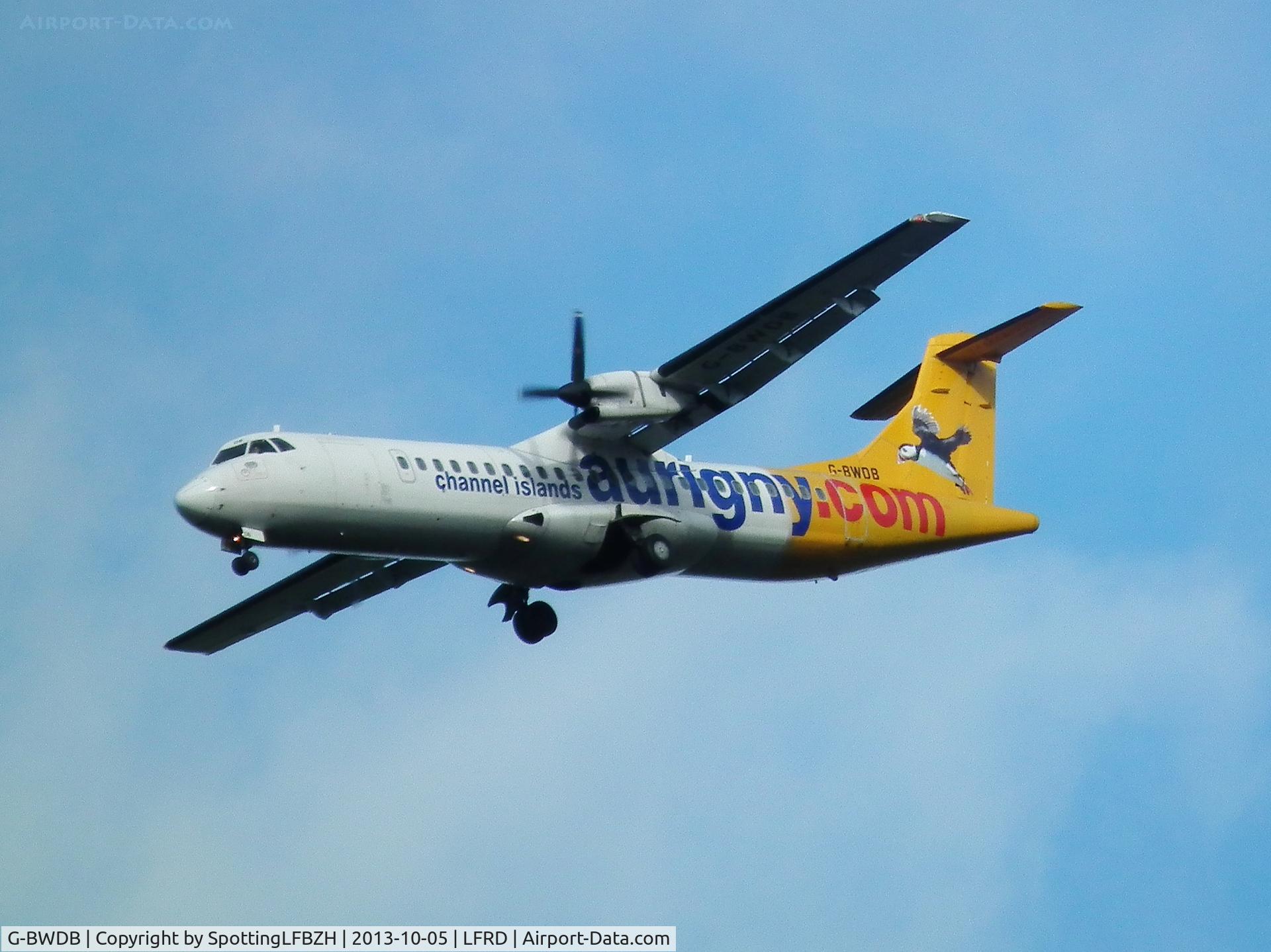 G-BWDB, 1995 ATR 72-202 C/N 449, Training Aurigny at Dinard Airport