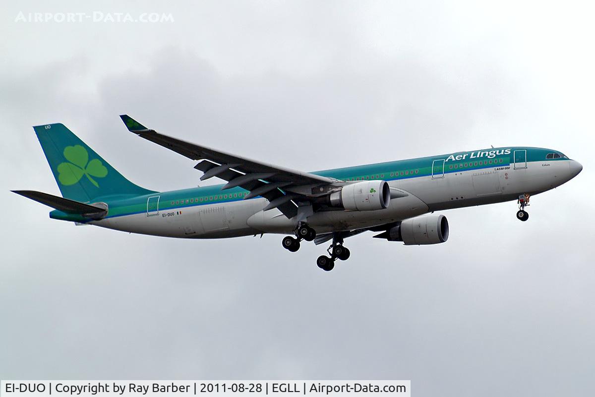 EI-DUO, 2007 Airbus A330-202 C/N 841, Airbus A330-203 [841] (Aer Lingus) Home~G 28/08/2011. On approach 27L.