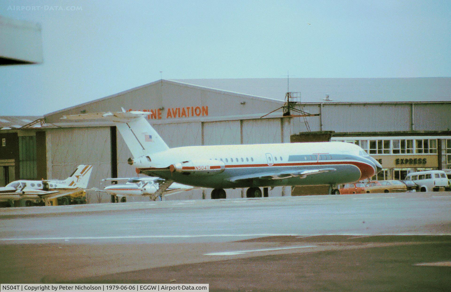 N504T, 1966 BAC 111-211AH One-Eleven C/N BAC.084, One Eleven 211AH of Tenneco as seen at Luton in the Summer of 1979.