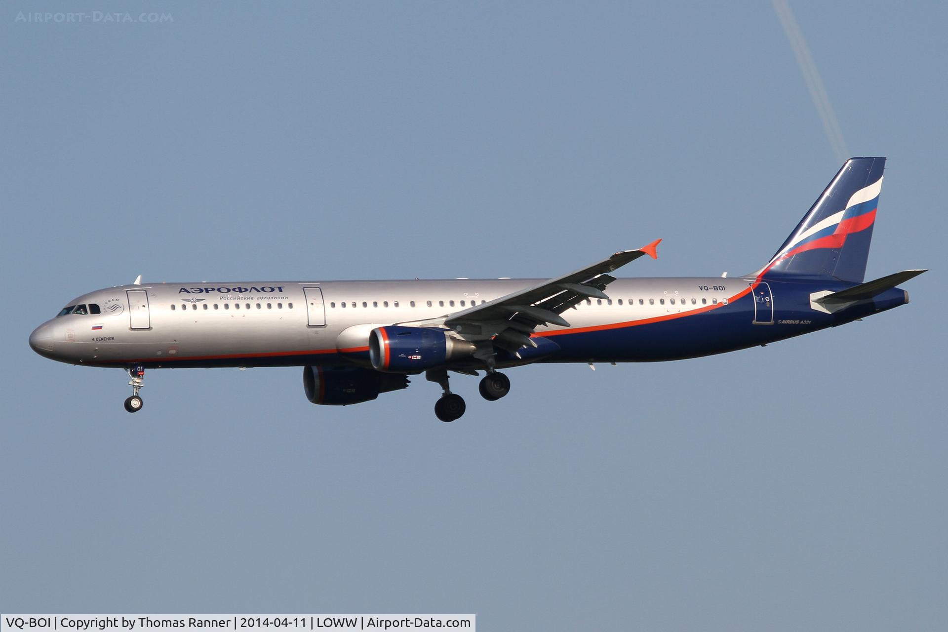 VQ-BOI, 2012 Airbus A321-211 C/N 5059, Aeroflot A321