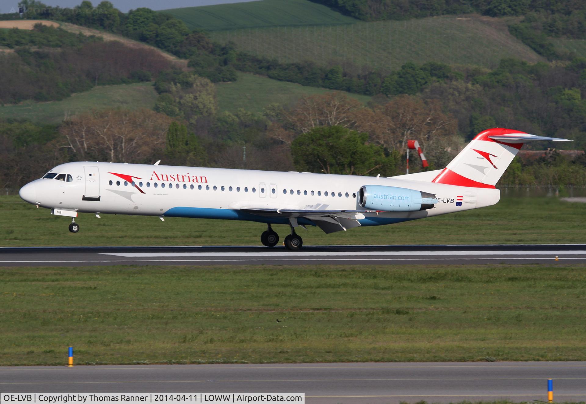 OE-LVB, 1994 Fokker 100 (F-28-0100) C/N 11502, Austrian Fokker 100
