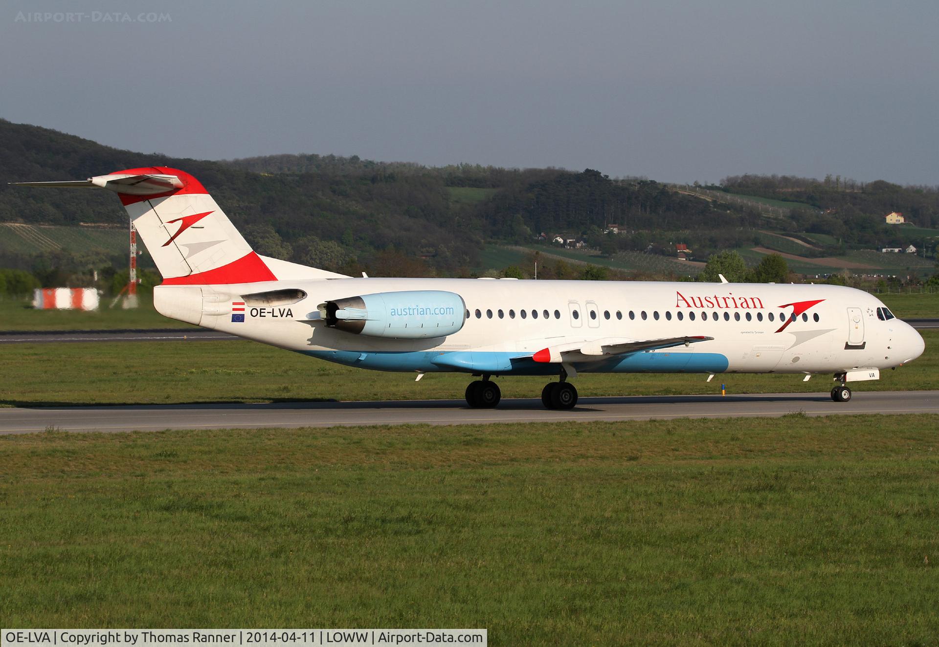 OE-LVA, 1994 Fokker 100 (F-28-0100) C/N 11490, Austrian Fokker 100