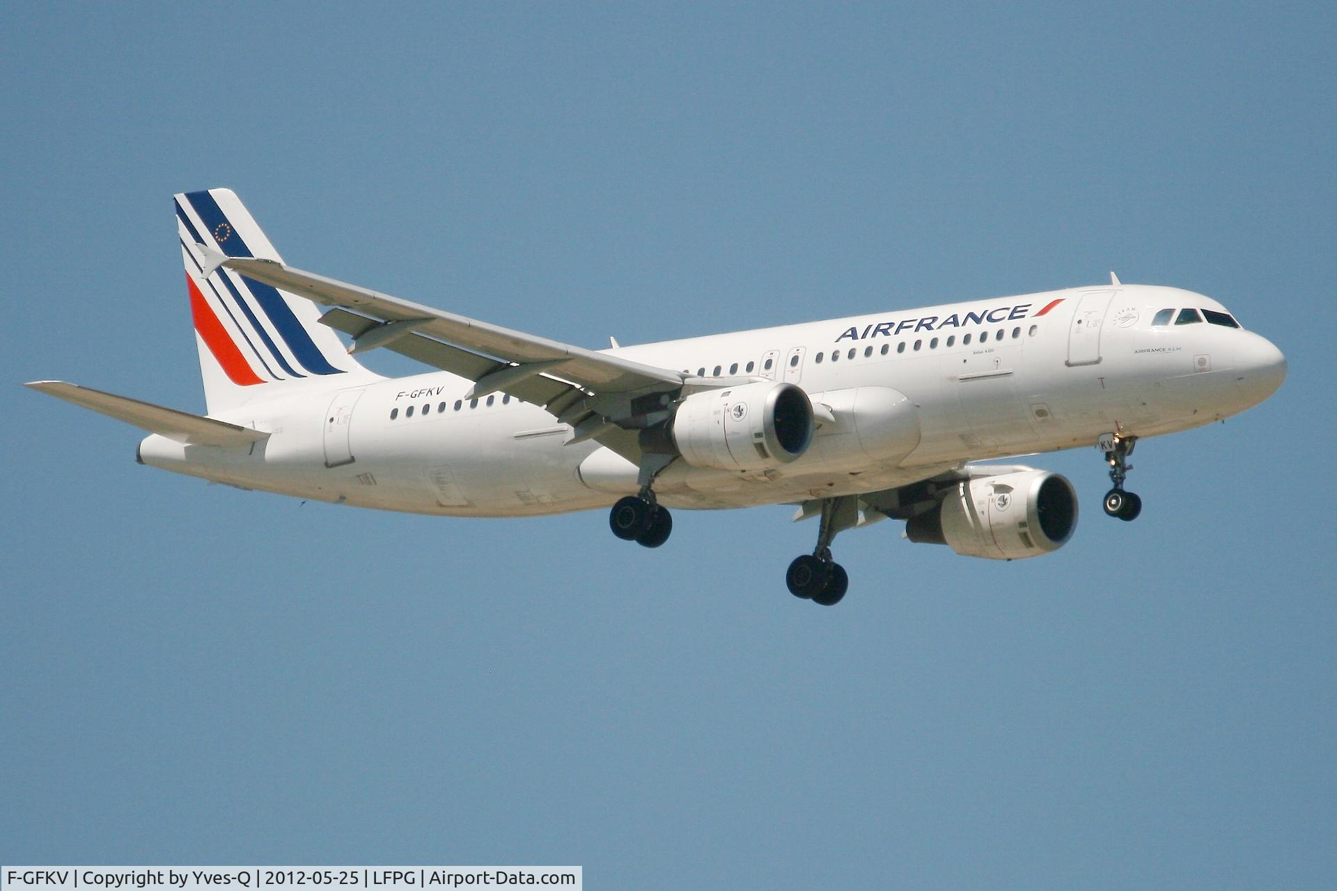 F-GFKV, 1991 Airbus A320-211 C/N 0227, Airbus A320-211, Landing Rwy 08R, Roissy Charles De Gaulle Airport (LFPG-CDG)