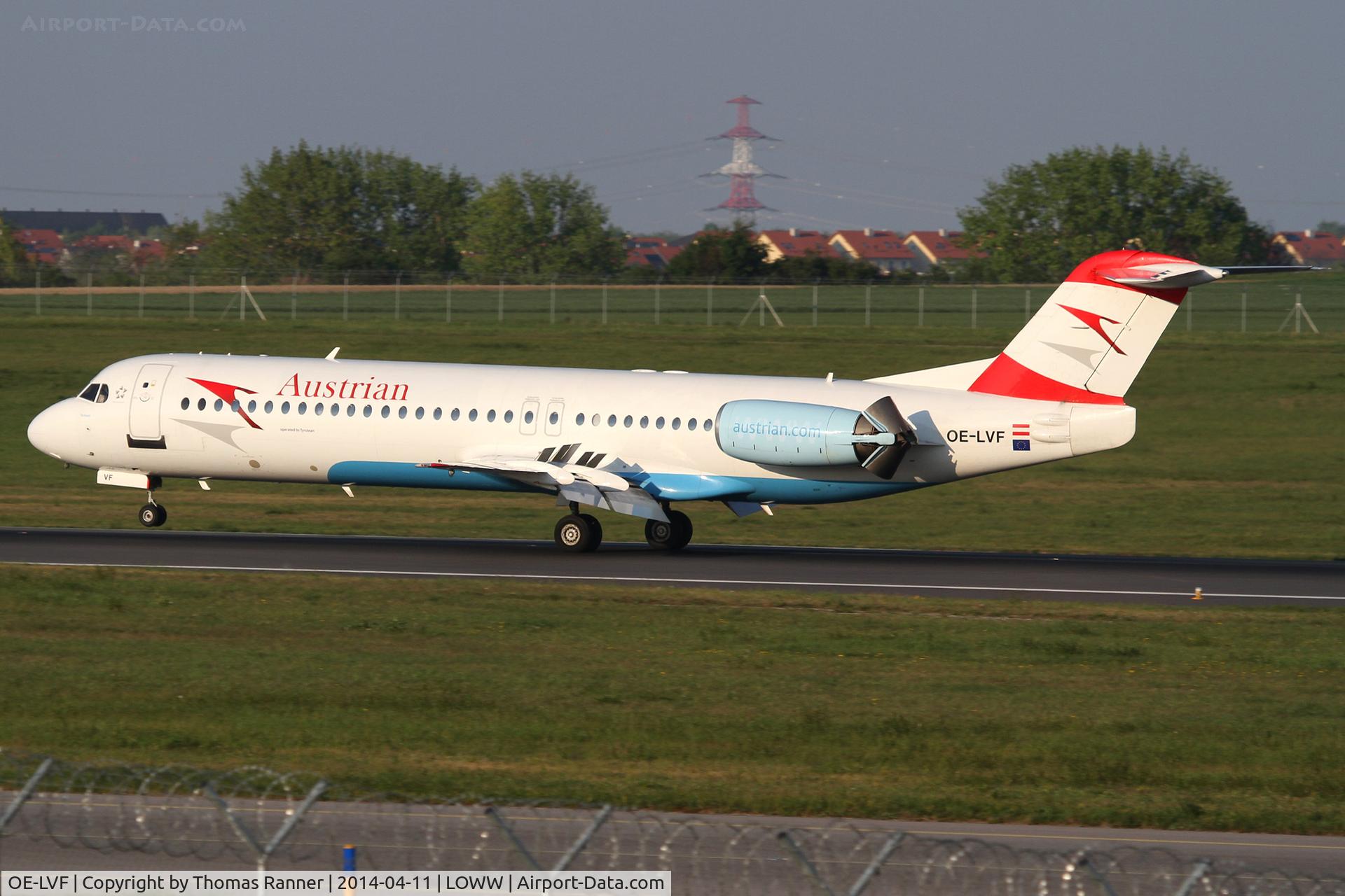 OE-LVF, 1993 Fokker 100 (F-28-0100) C/N 11483, Austrian Fokker 100