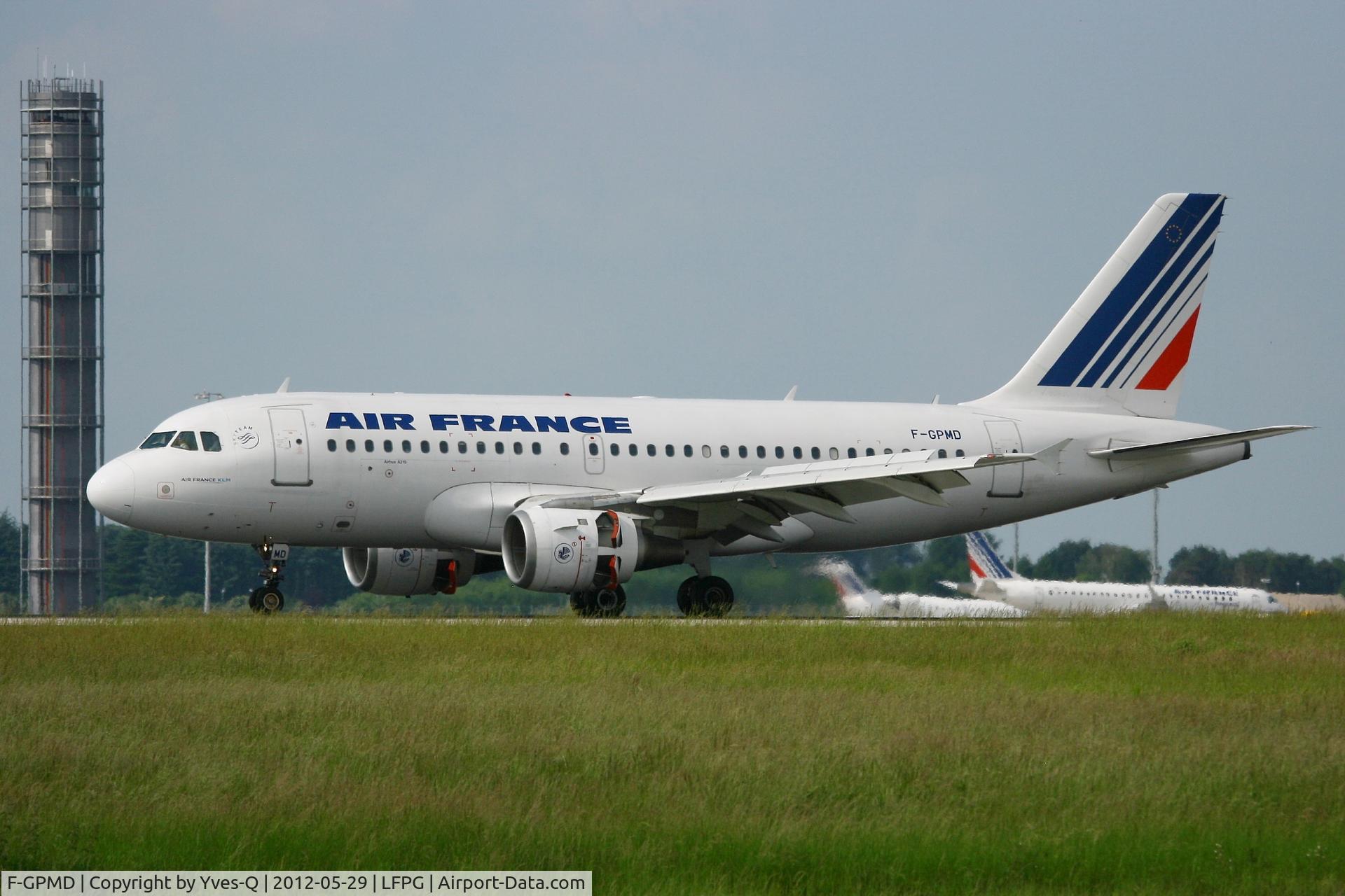 F-GPMD, 1993 Airbus A319-113 C/N 618, Airbus A319-113, Landing Rwy 26L, Roissy Charles De Gaulle Airport (LFPG-CDG)
