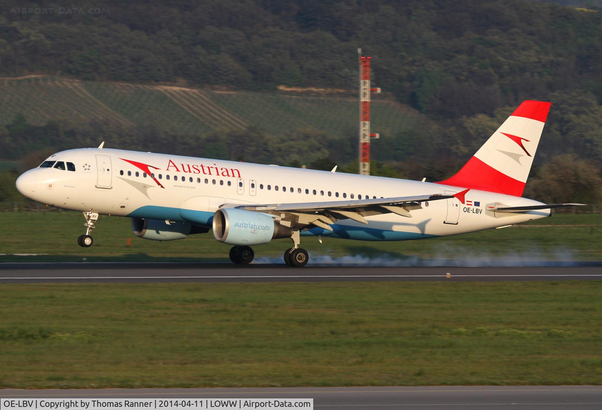 OE-LBV, 2000 Airbus A320-214 C/N 1385, Austrian A320