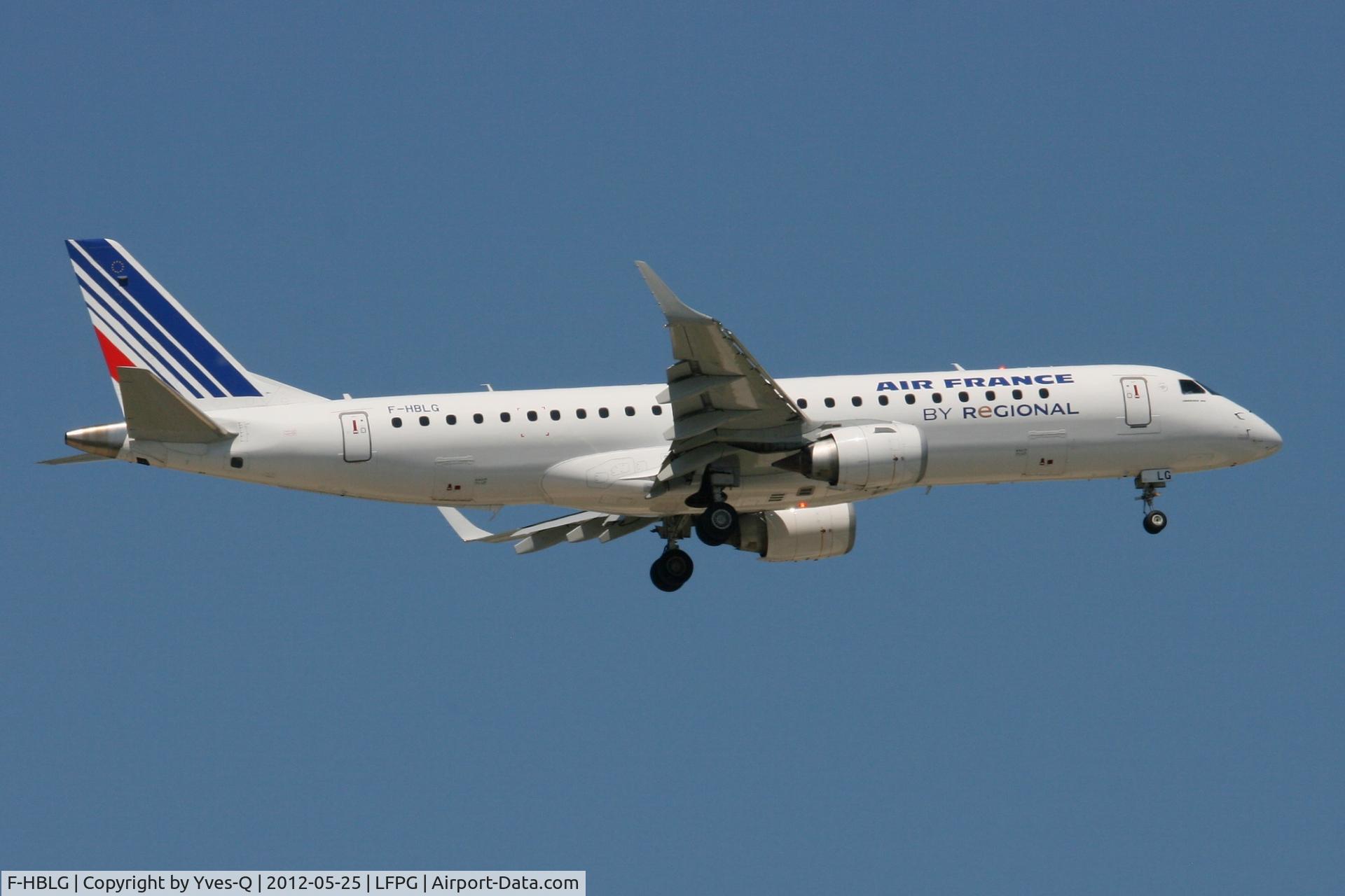F-HBLG, 2009 Embraer 190LR (ERJ-190-100LR) C/N 19000254, Embraer 190AR, Landing Rwy 08R, Roissy Charles De Gaulle Airport (LFPG - CDG)