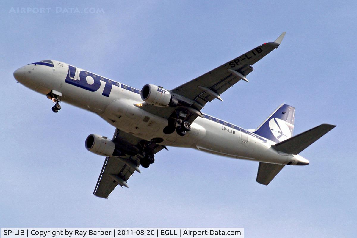 SP-LIB, 2006 Embraer 175STD (ERJ-170-200STD) C/N 17000132, Embraer Emb-175-200LR [17000132] (LOT Polish Airlines) Home~G 20/08/2011. On approach 27R.