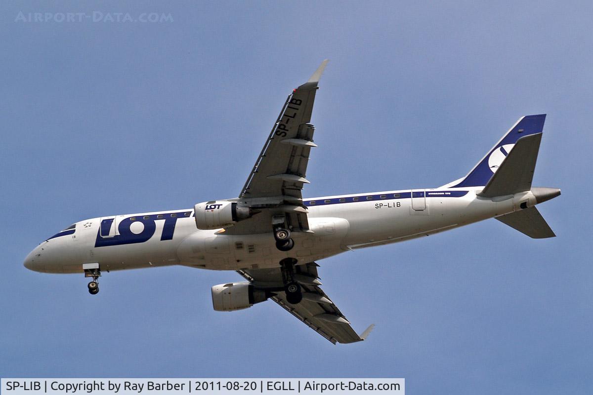 SP-LIB, 2006 Embraer 175STD (ERJ-170-200STD) C/N 17000132, Embraer Emb-175-200LR [17000132] (LOT Polish Airlines) Home~G 20/08/2011. On approach 27R.