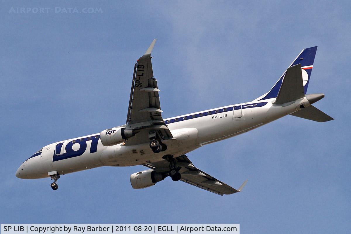 SP-LIB, 2006 Embraer 175STD (ERJ-170-200STD) C/N 17000132, Embraer Emb-175-200LR [17000132] (LOT Polish Airlines) Home~G 20/08/2011. On approach 27R.