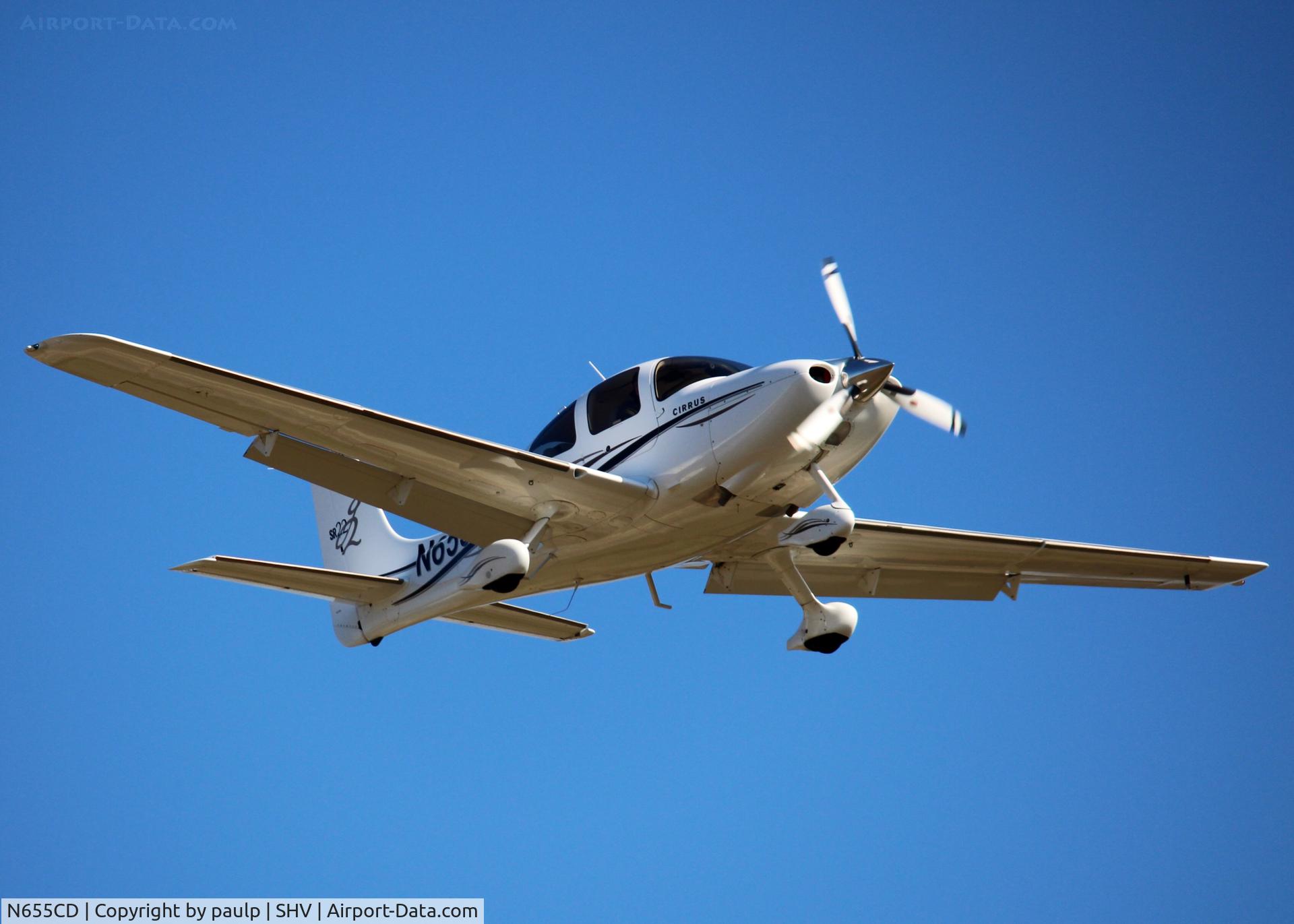 N655CD, 2005 Cirrus SR20 G2 C/N 1587, SR22 landing at Shreveport Regional.