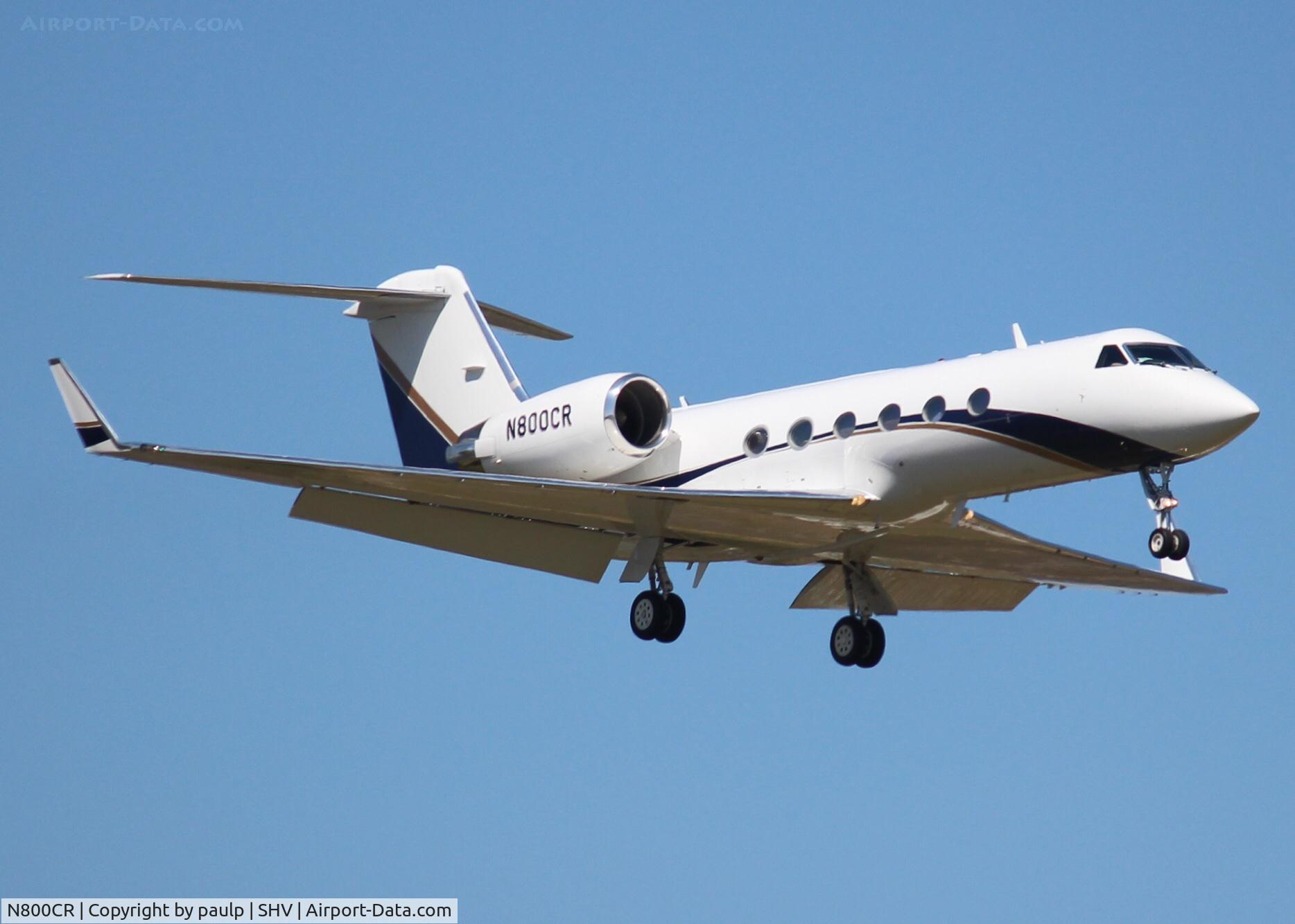 N800CR, 1998 Gulfstream Aerospace G-IV C/N 1334, At Shreveport Regional.