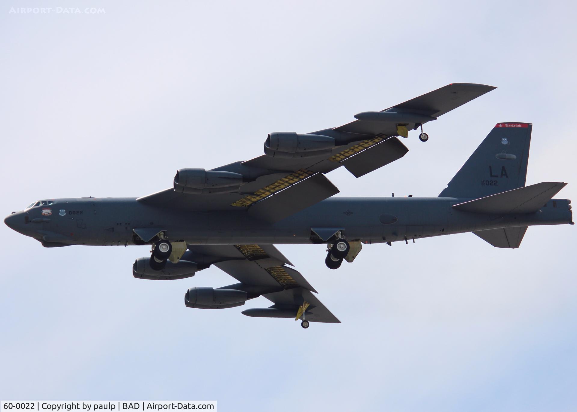 60-0022, 1960 Boeing B-52H Stratofortress C/N 464387, At Barksdale Air Force Base.