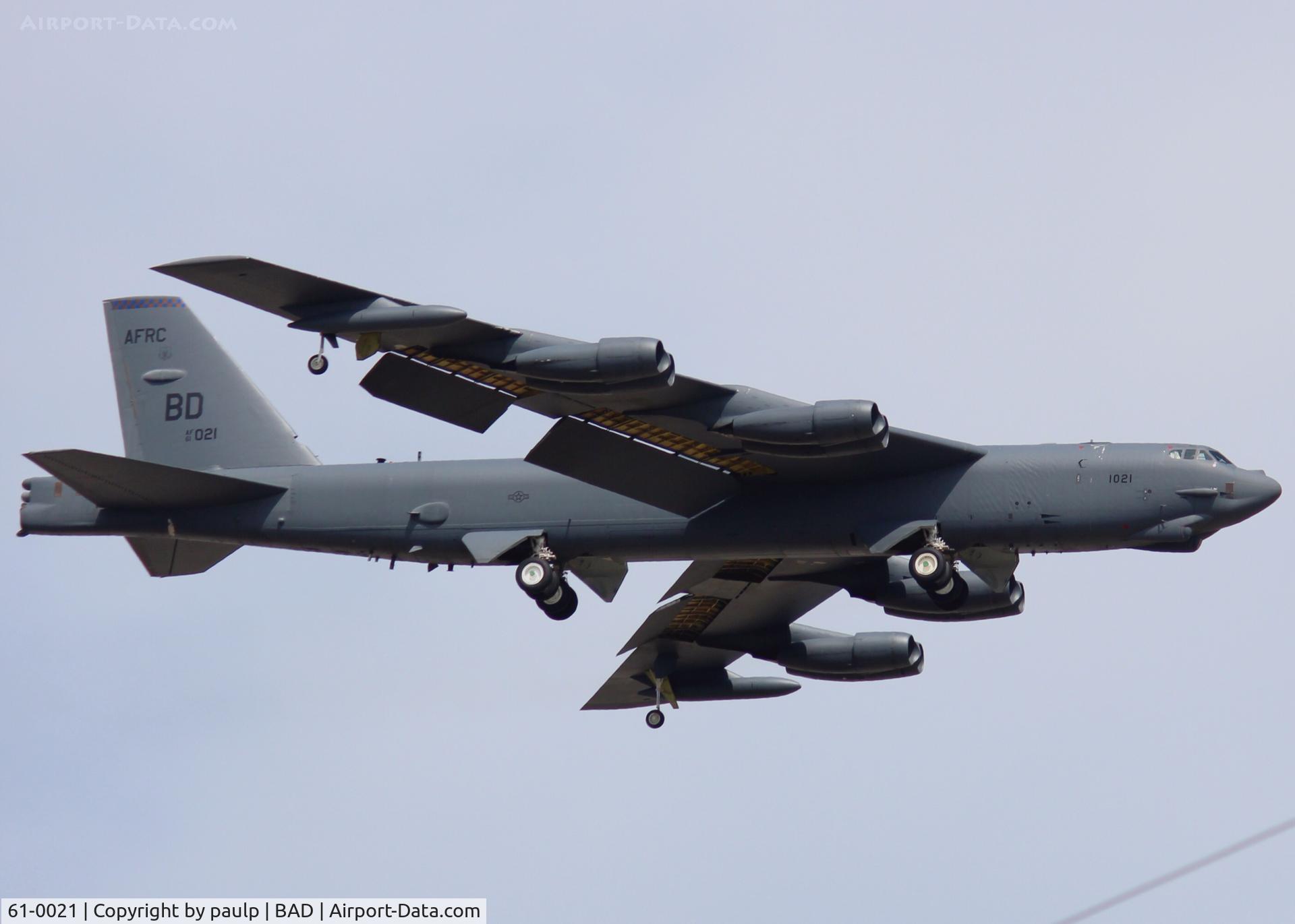 61-0021, 1961 Boeing B-52H Stratofortress C/N 464448, At Barksdale Air Force Base.