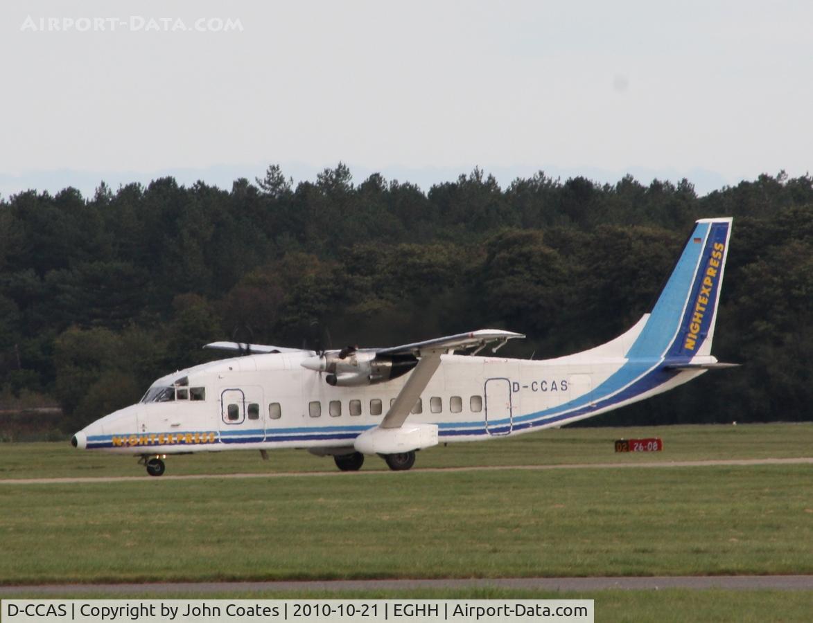 D-CCAS, 1988 Short SD3-60-300 C/N SH.3737, Taxiing on arrival