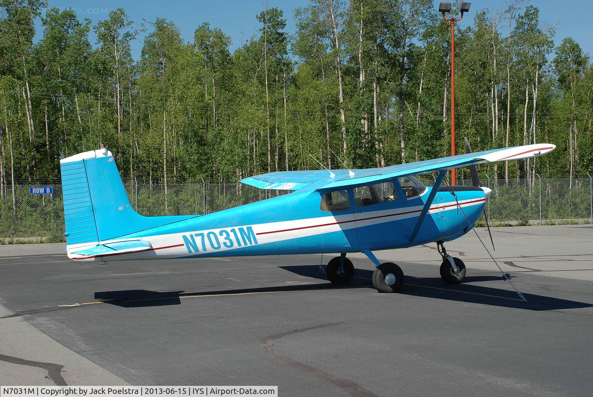 N7031M, 1958 Cessna 175 Skylark C/N 55331, C.175 at ramp of Wasilla airport AK