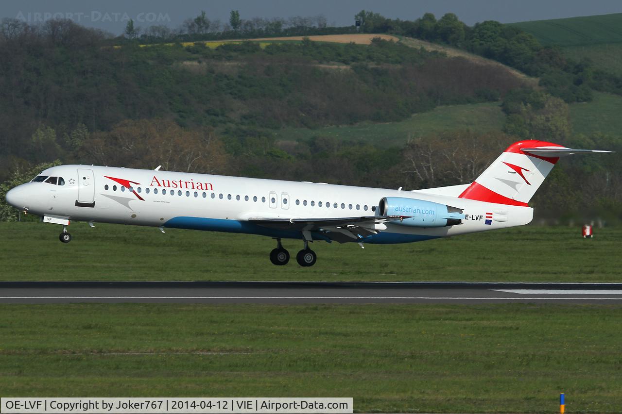 OE-LVF, 1993 Fokker 100 (F-28-0100) C/N 11483, Austrian Airlines