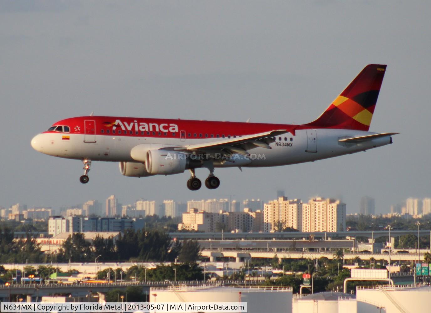N634MX, 2001 Airbus A319-112 C/N 1634, Avianca A319