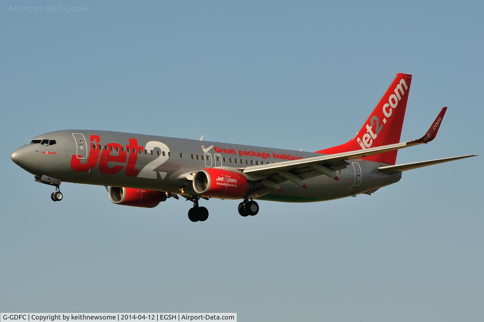 G-GDFC, 1998 Boeing 737-8K2 C/N 28375, Arriving from Funchal, Madeira following tail strike repairs !