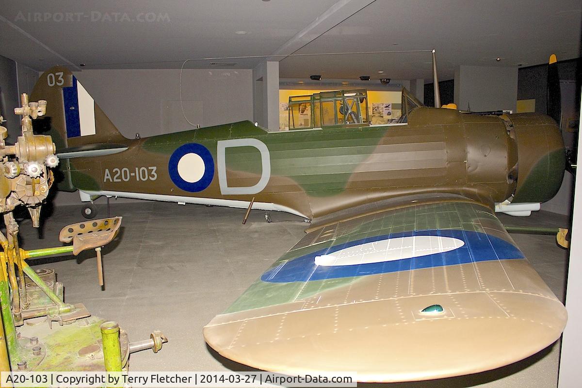 A20-103, Commonwealth CA-1 Wirraway C/N 8, Displayed at Australia National War Museum in Canberra ACT