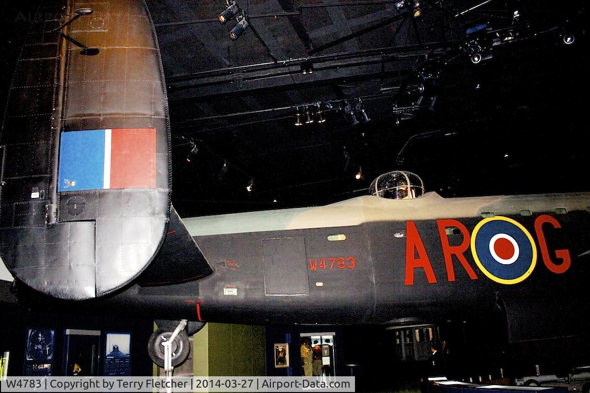 W4783, 1942 Avro Lancaster B.1 C/N Not found W4783, Displayed at Australia National War Museum in Canberra ACT