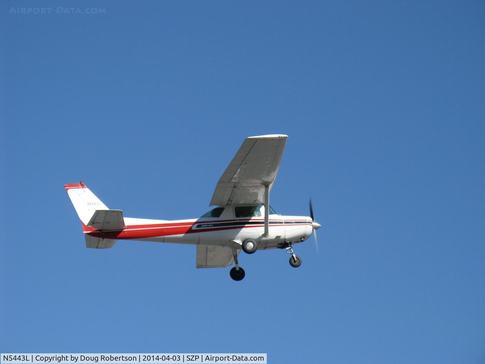 N5443L, 1980 Cessna 152 C/N 15284315, 1980 Cessna 152, Lycoming O-235 115 Hp, takeoff climb Rwy 04