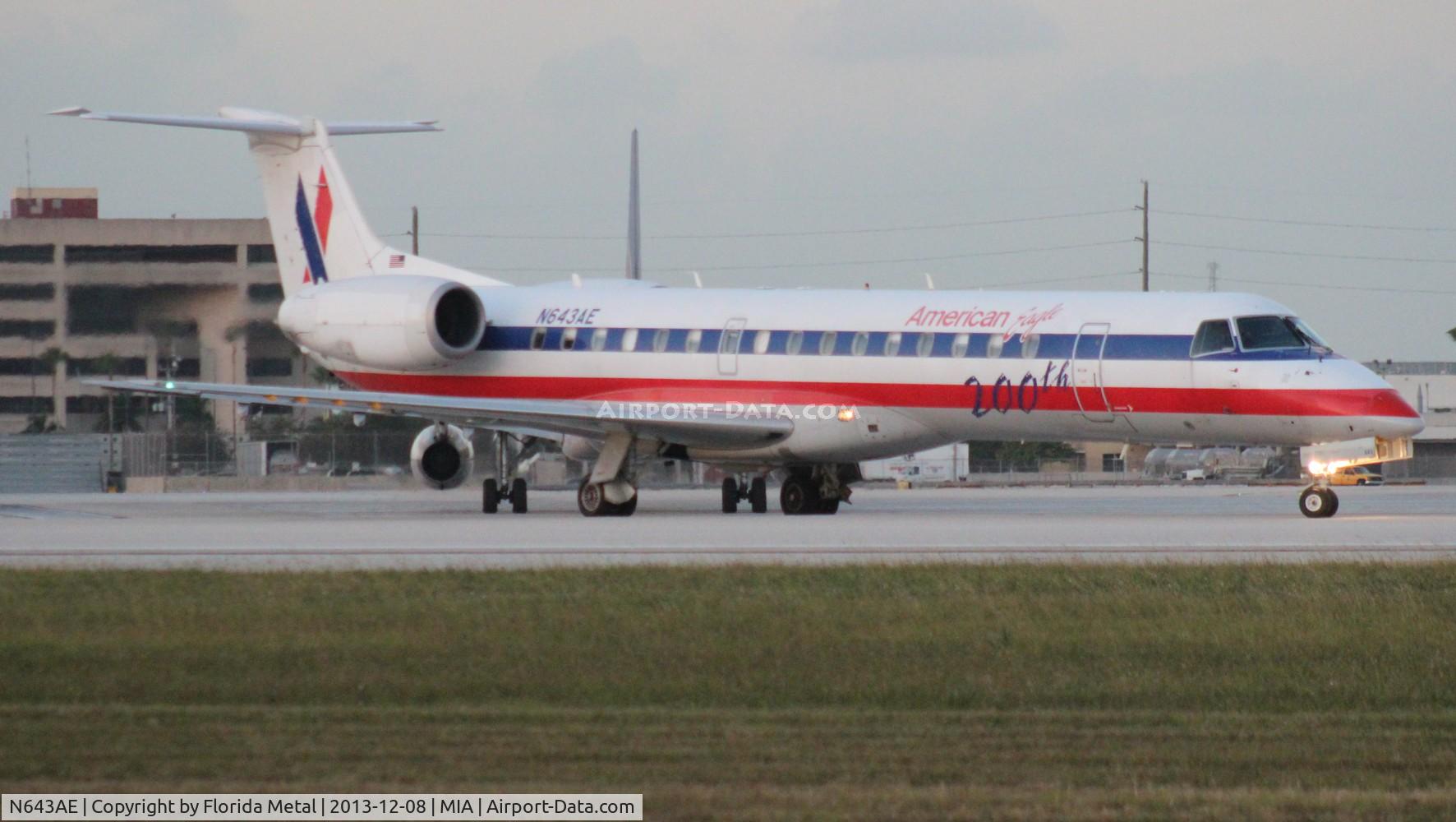 N643AE, 1999 Embraer ERJ-145LR (EMB-145LR) C/N 145200, Eagle E145