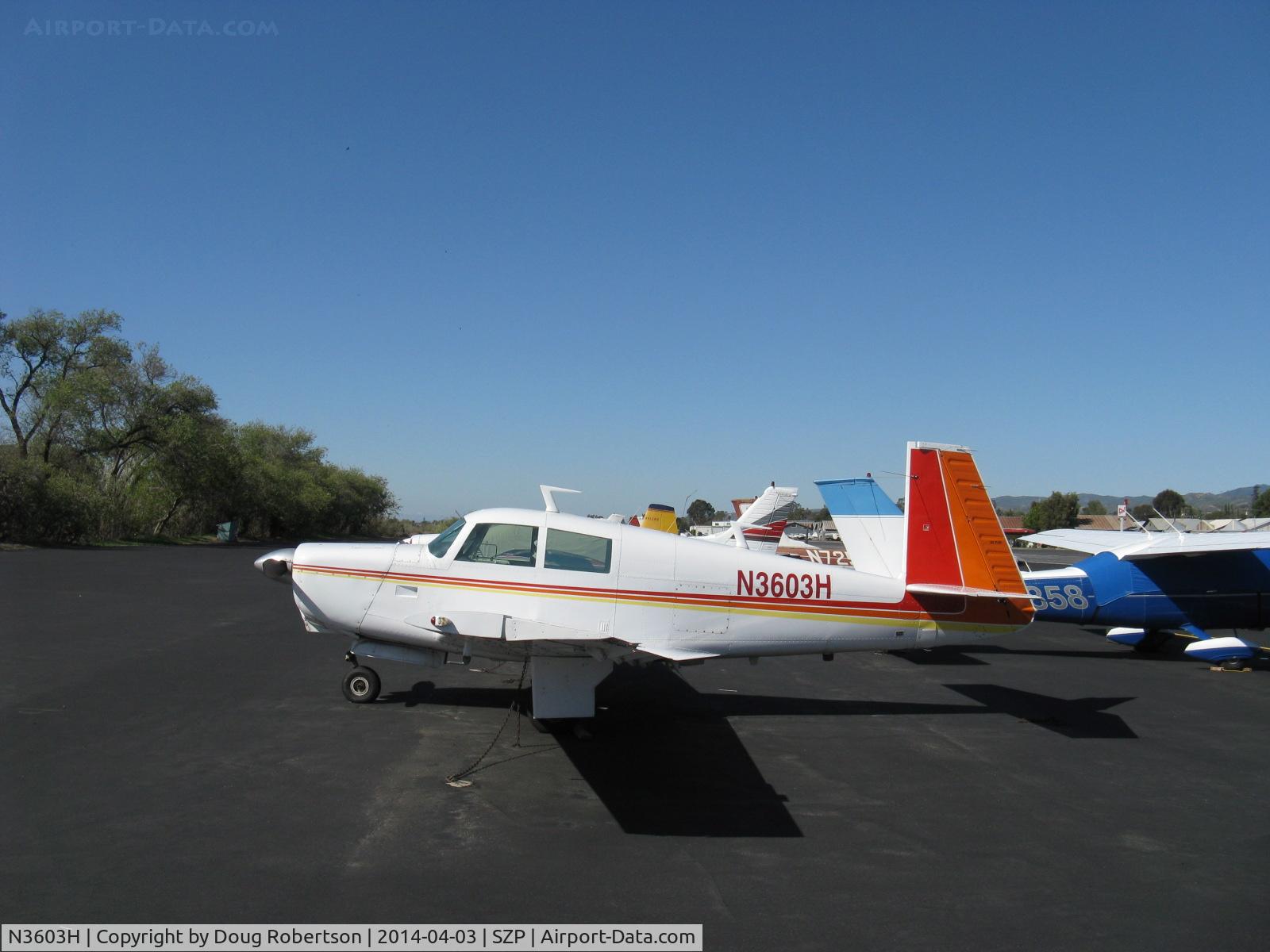 N3603H, 1977 Mooney M20C Ranger C/N 20-1240, 1977 Mooney M20C RANGER, Lycoming O-360-A1D 360 Hp, Positive Control feature, 25 made in 1977.