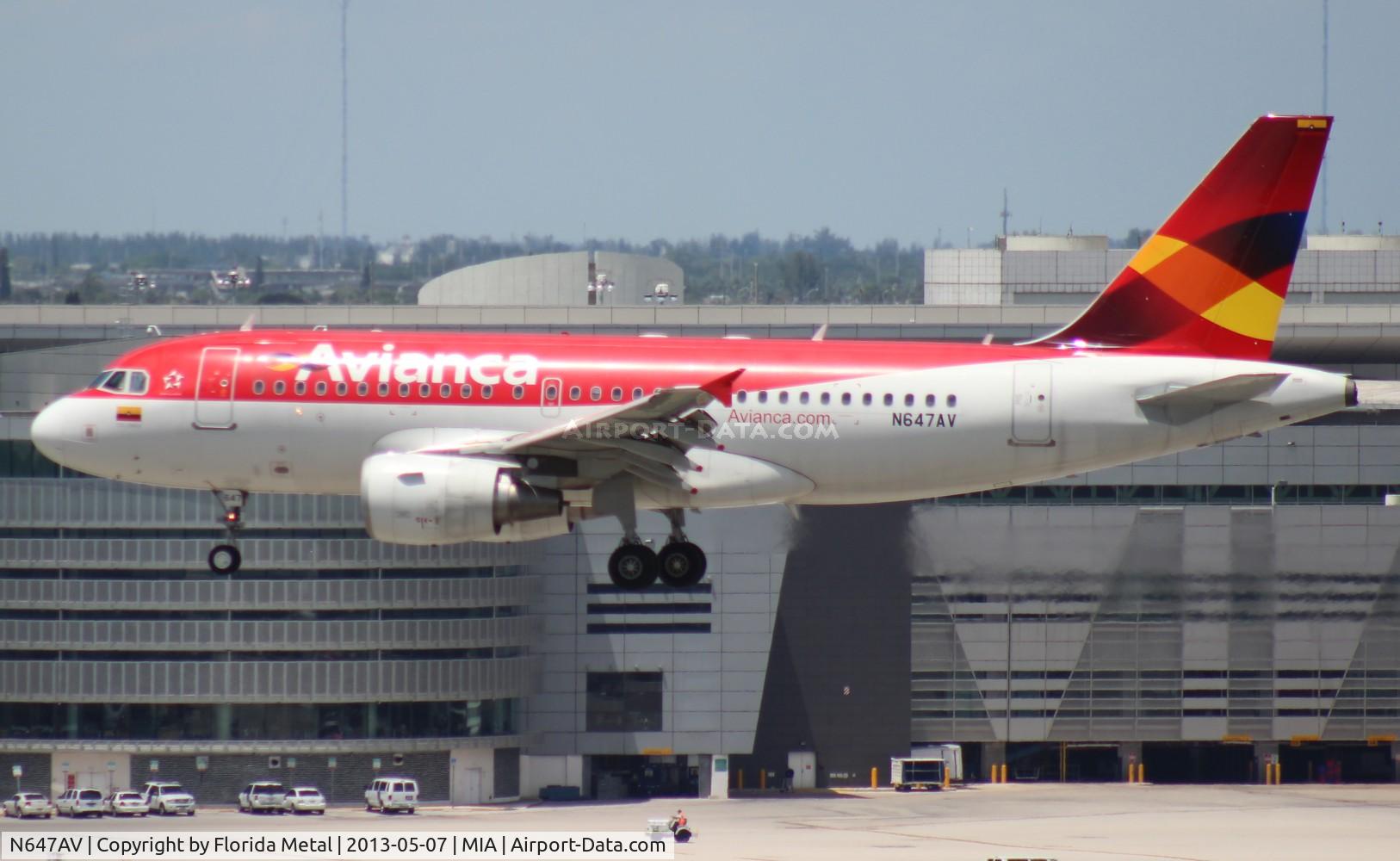 N647AV, 2008 Airbus A319-115 C/N 3647, Avianca A319