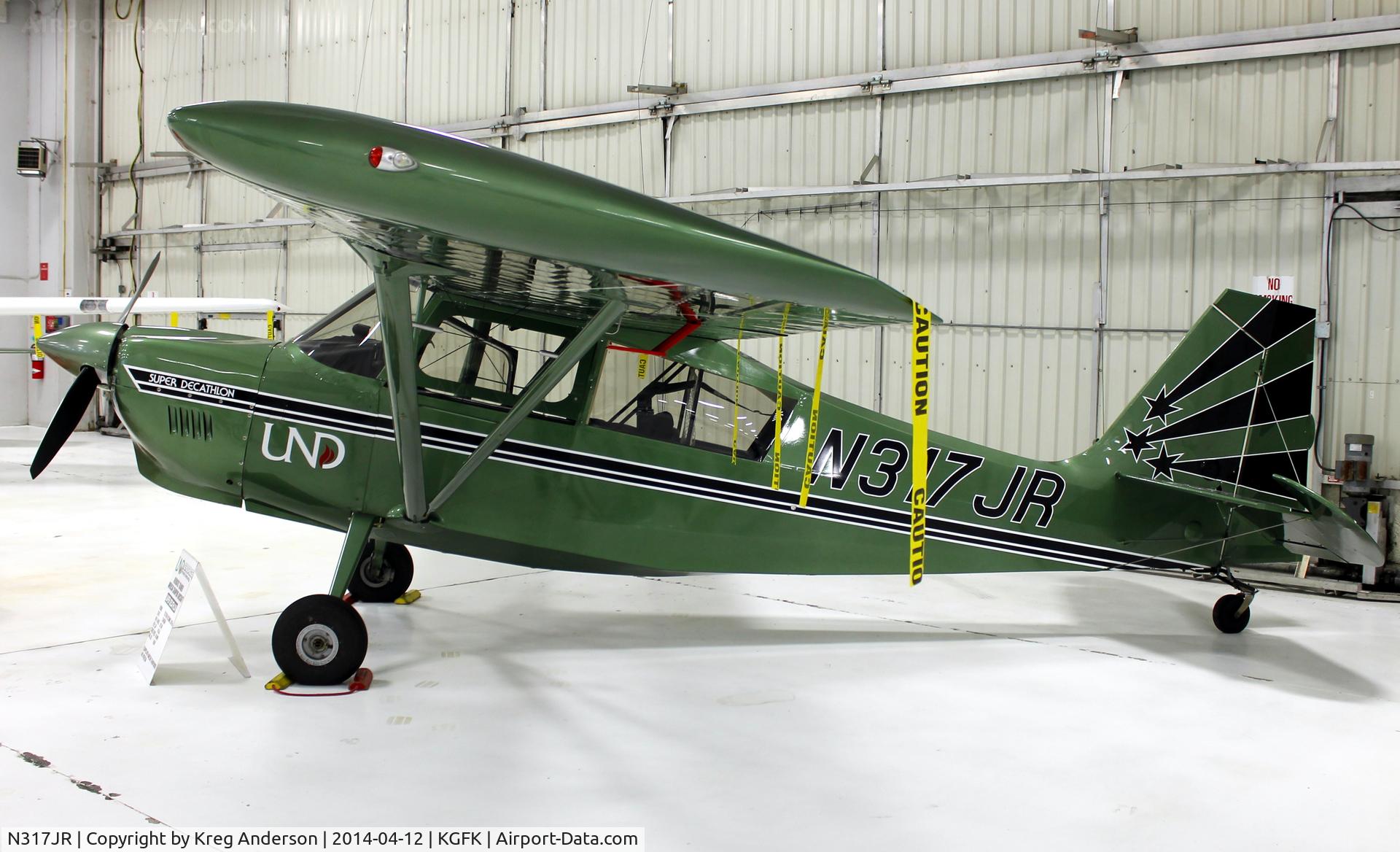 N317JR, 2011 American Champion 8KCAB Super Decathlon C/N 1105-2011, American Champion 8KCAB Decathalon from the University of North Dakota on display at UND Aerospace.