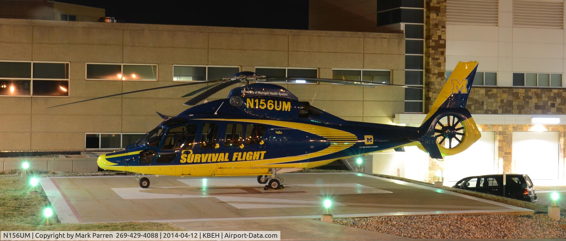 N156UM, 2011 Eurocopter EC-155B-1 C/N 6935, Picking up patient from Lakeland Saint Joseph, MI