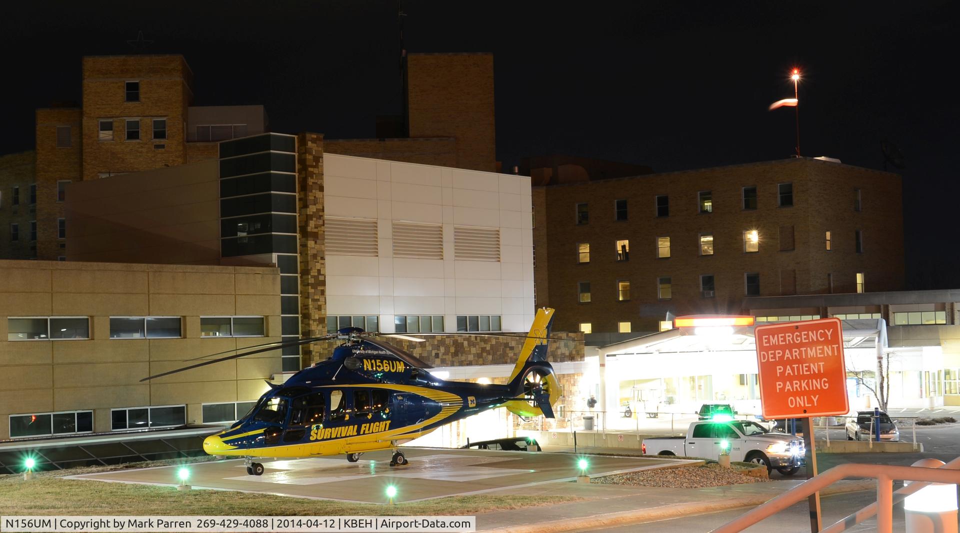 N156UM, 2011 Eurocopter EC-155B-1 C/N 6935, Picking up patient Lakeland Saint Joseph, MI