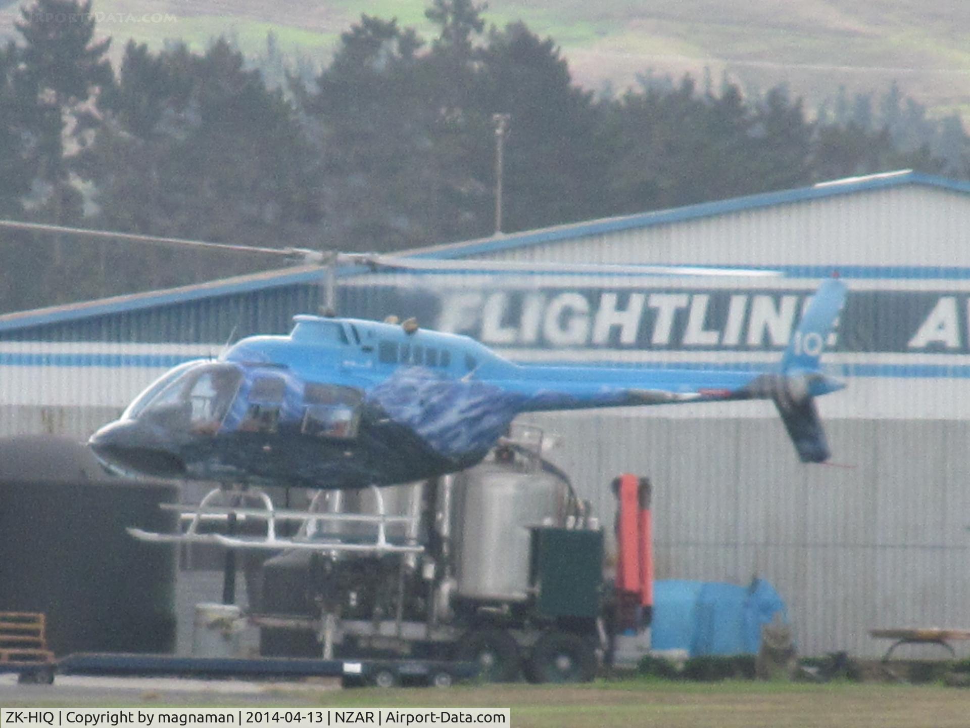 ZK-HIQ, 1981 Bell 206B C/N 3534, Landing at Ardmore