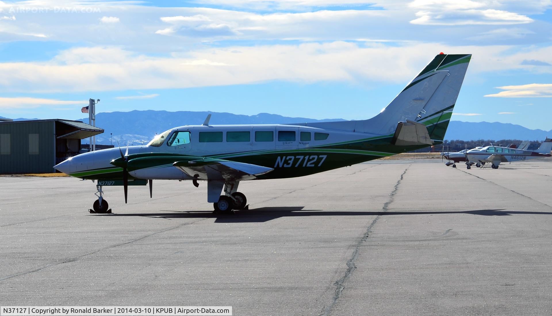 N37127, 1977 Cessna 404 Titan C/N 404-0114, On the ramp Pueblo