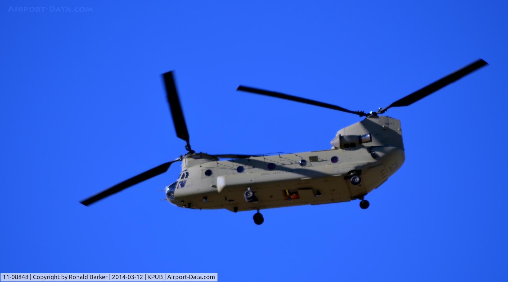 11-08848, 2011 Boeing CH-47F Chinook C/N M.8848, Flying an approach at Pueblo