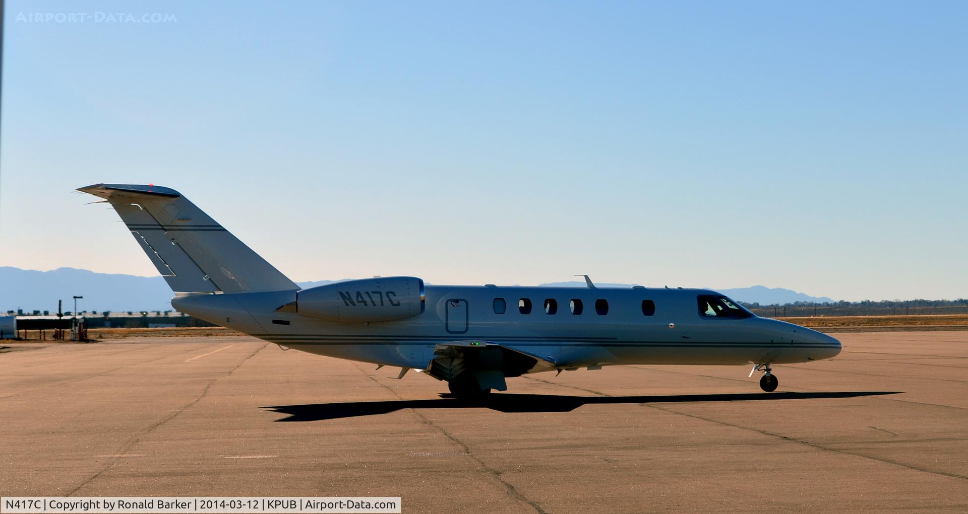 N417C, 2010 Cessna 525C CitationJet CJ4 C/N 525C-0021, Taxi Pueblo
