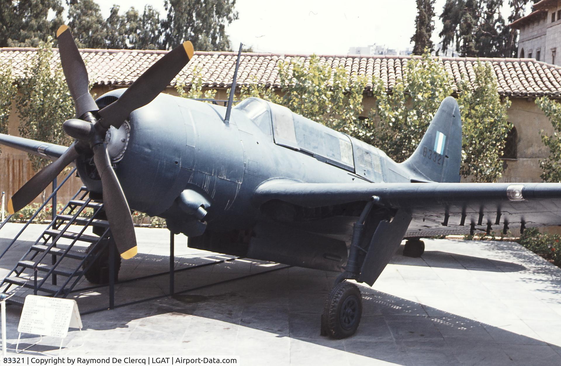 83321, Curtiss SB2C-5 Helldiver C/N Not found 83321, Helldiver in War Museum Athens , July 1977.