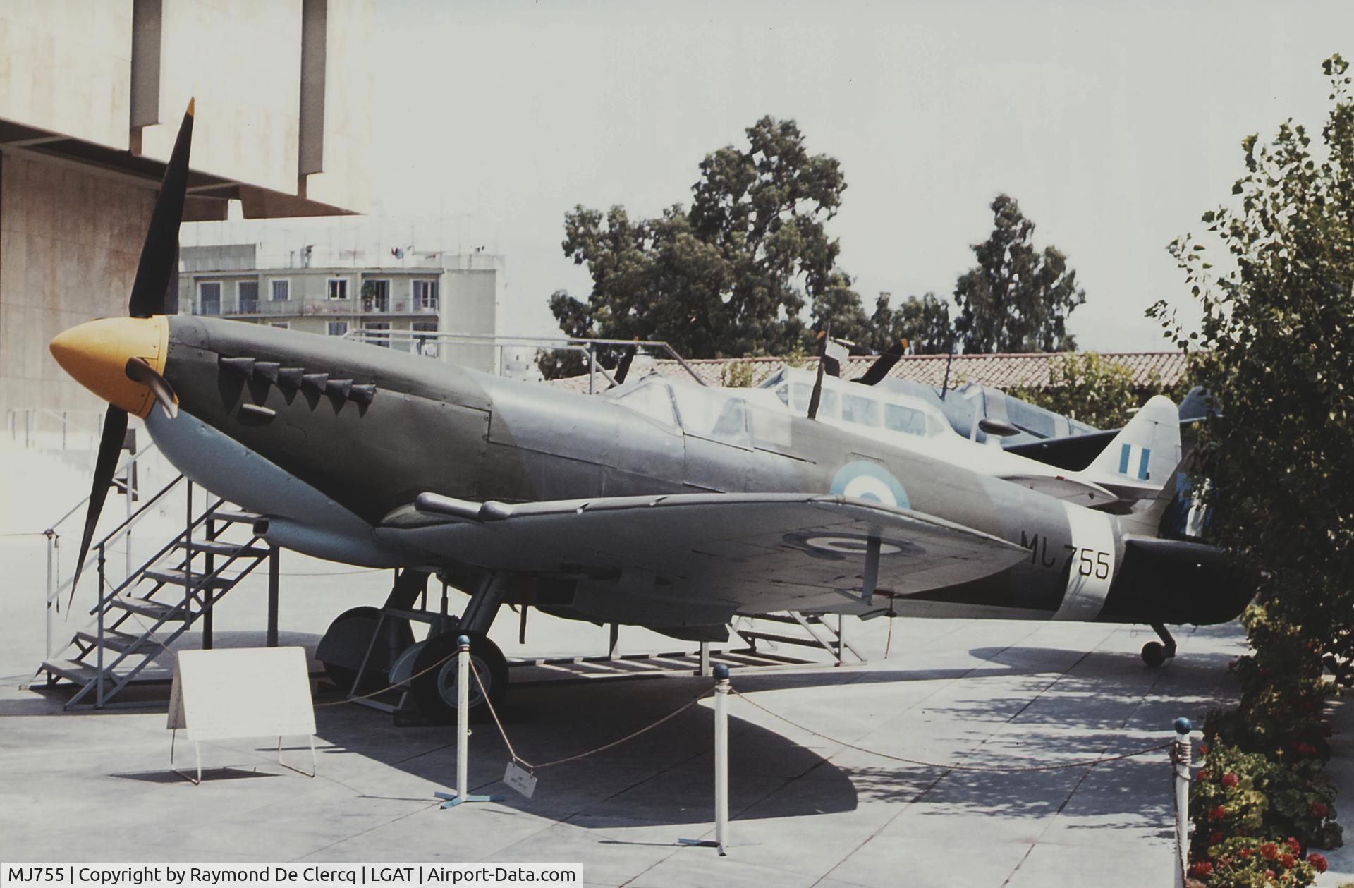 MJ755, Supermarine 361 Spitfire LF.IXc C/N Not found MJ755, War Museum Athens , July 1977.