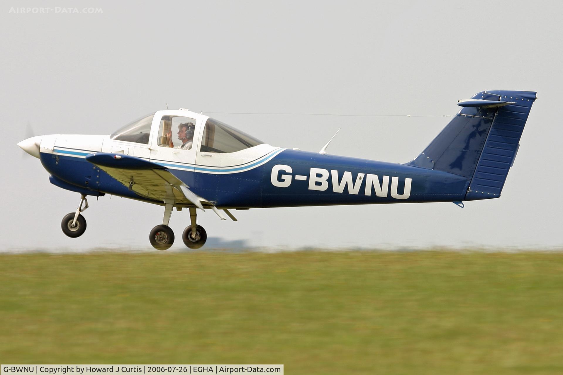 G-BWNU, 1978 Piper PA-38-112 Tomahawk Tomahawk C/N 38-78A0334, Privately owned.