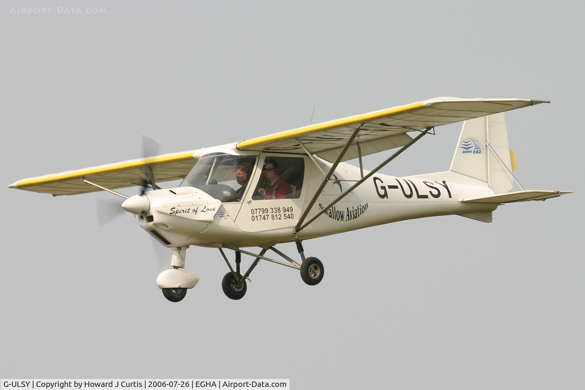 G-ULSY, 2004 Comco Ikarus C42 FB80 C/N 0405-6603, Privately owned.