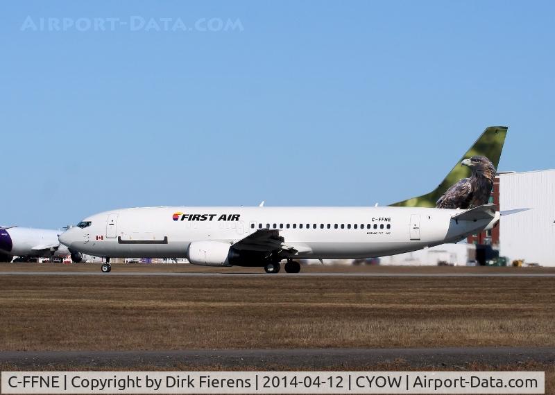 C-FFNE, 1994 Boeing 737-406 C/N 27233, Leaving rwy 25 for on the Iqaluit run