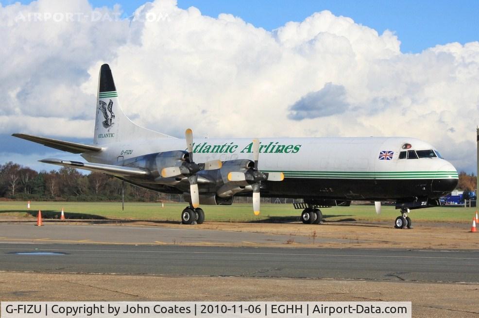 G-FIZU, 1960 Lockheed L-188C(F) Electra C/N 2014, Regular parked in an unusually accessible place