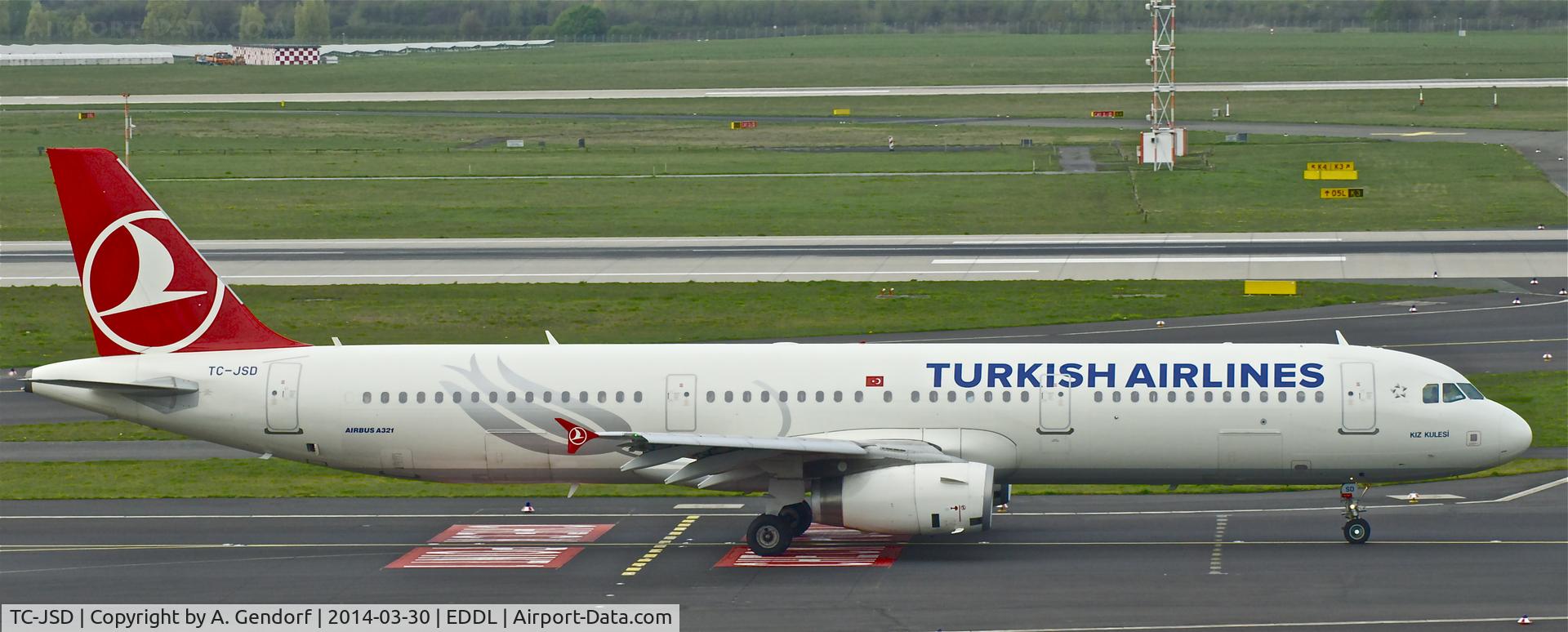 TC-JSD, 2012 Airbus A321-231 C/N 5388, Turkish Airlines, is here on taxiway 