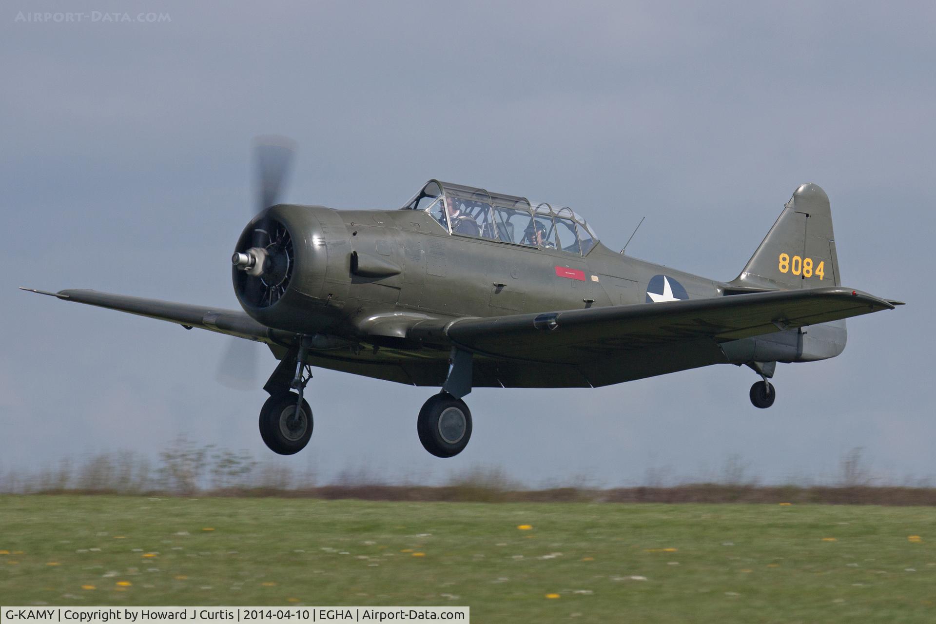 G-KAMY, North American AT-6D Harvard III C/N 88-16849 (42-85068), Painted in US Army markings as '8084', ex LN-AMY.